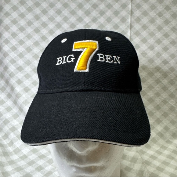 No Brand Other - Pittsburgh Steelers Big Ben Roethlisberger ￼Hat #7 NFL Snapback Black Adjustable
